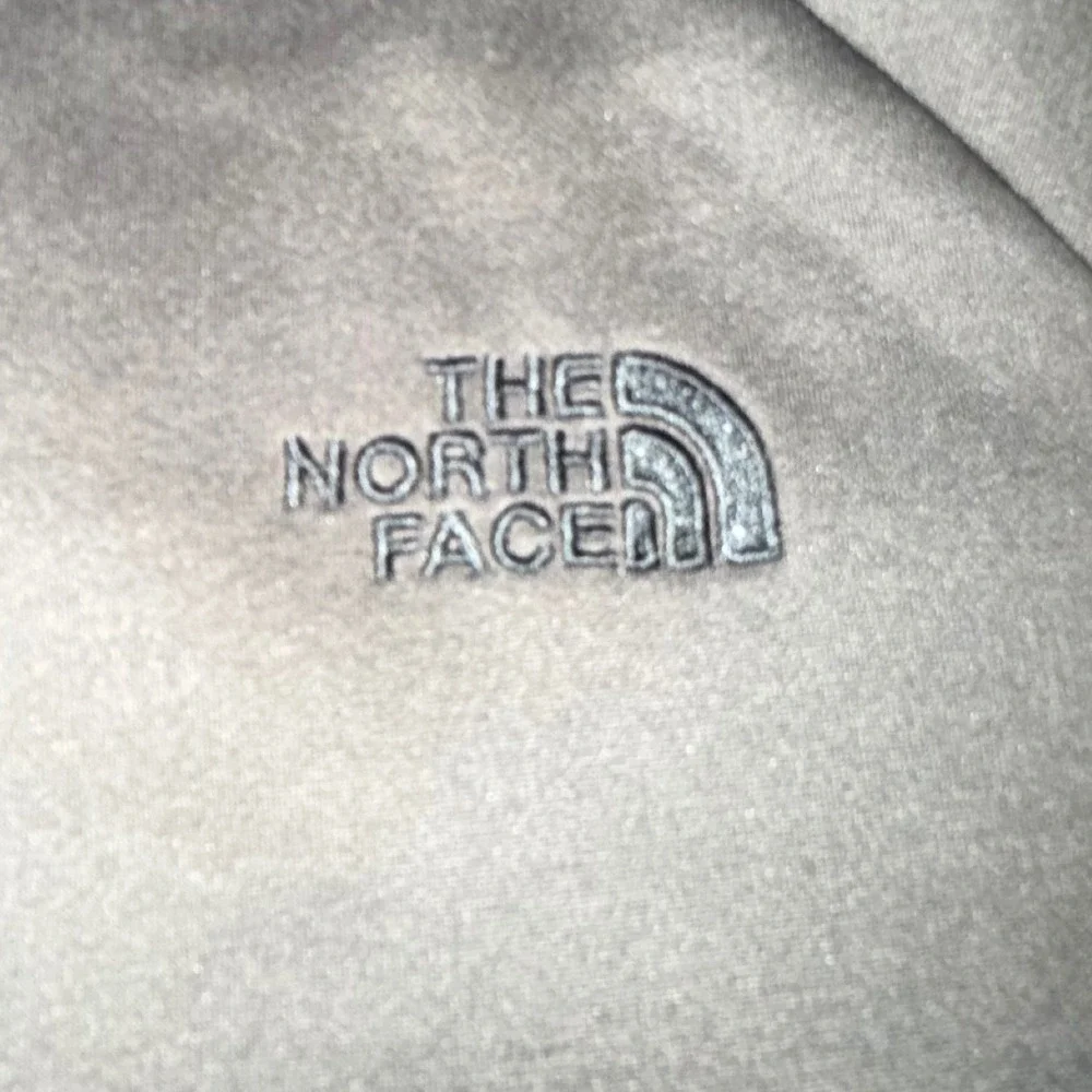 The North Face Track Jacket Mens Medium Grey Full Zip Striped Rib Mock Neck Logo